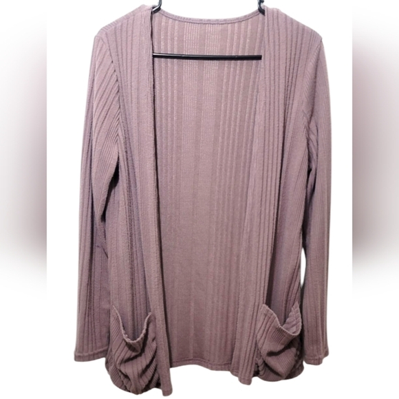 Women's Mauve Sweater Cardigan - Picture 1 of 3